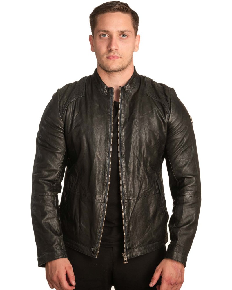 Γνήσιο Ανδρικό Δερμάτινο Μπουφάν - A352