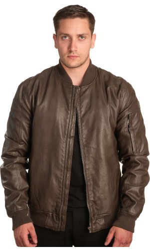 Γνήσιο Ανδρικό Δερμάτινο Μπουφάν - A353