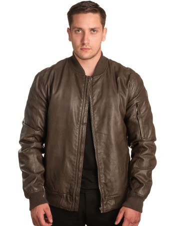 Γνήσιο Ανδρικό Δερμάτινο Μπουφάν - A353