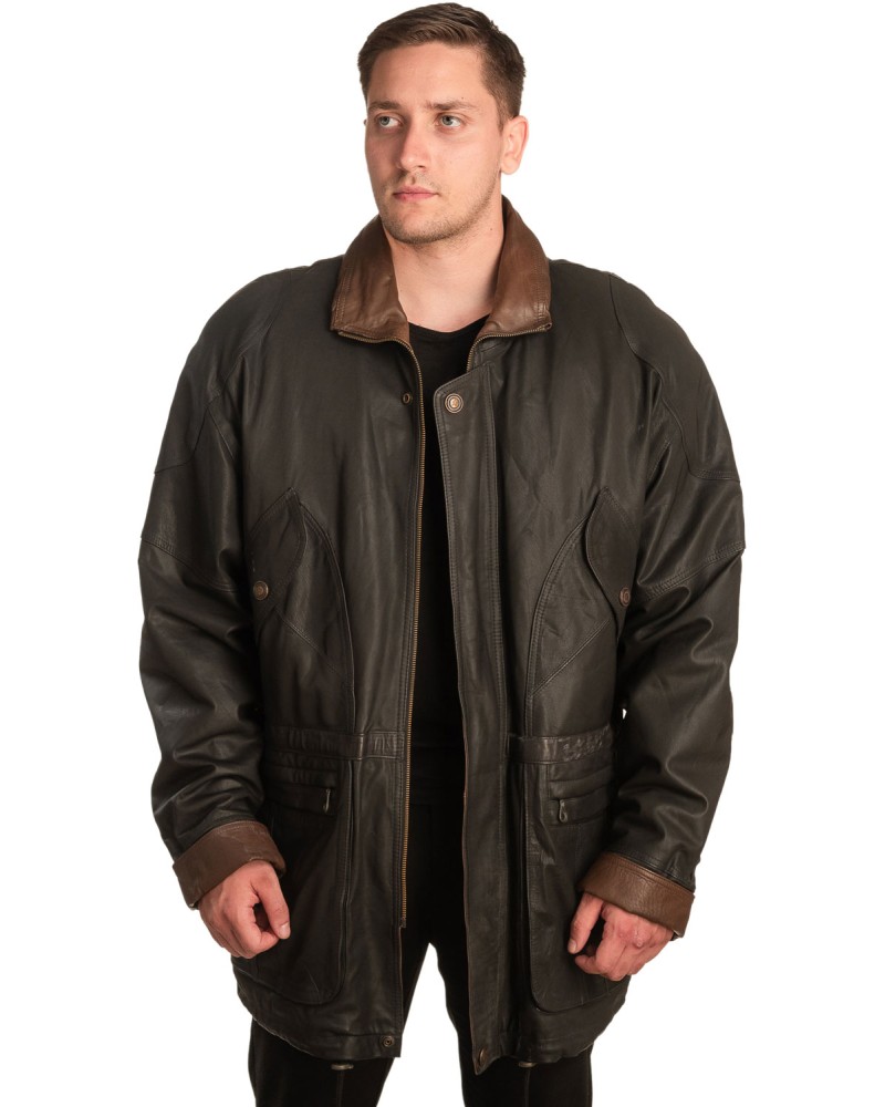 Γνήσιο Ανδρικό Δερμάτινο Μπουφάν - A354
