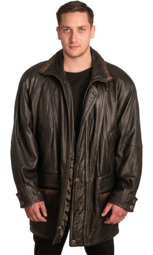 Γνήσιο Ανδρικό Δερμάτινο Μπουφάν - A358