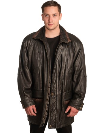 Γνήσιο Ανδρικό Δερμάτινο Μπουφάν - A358