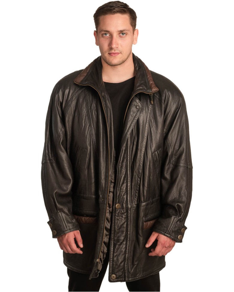 Γνήσιο Ανδρικό Δερμάτινο Μπουφάν - A358