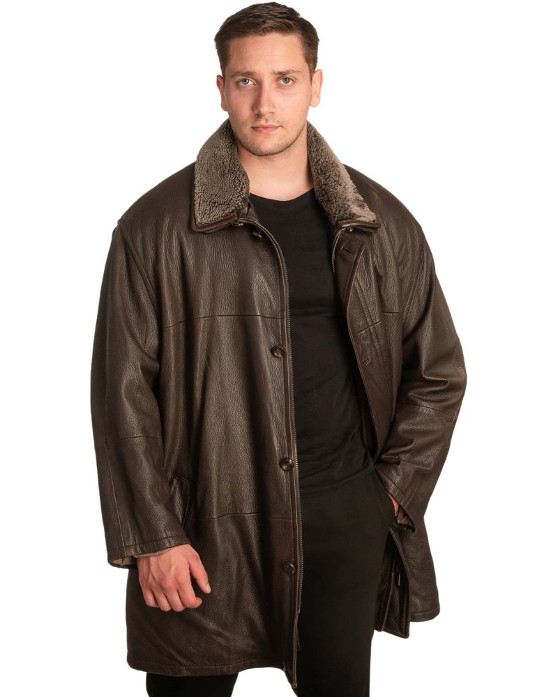 Γνήσιο Ανδρικό Δερμάτινο Μπουφάν - A359