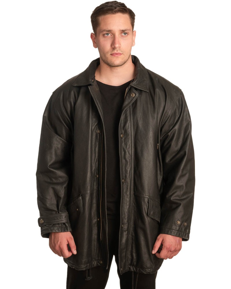 Γνήσιο Ανδρικό Δερμάτινο Παλτό – A365