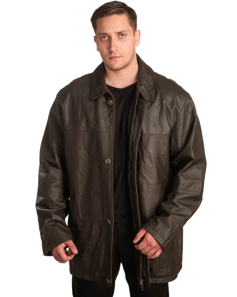 Γνήσιο Ανδρικό Δερμάτινο Μπουφάν – A371