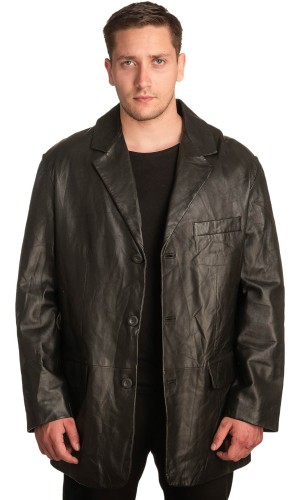 Γνήσιο Ανδρικό Δερμάτινο Σακάκι - A376