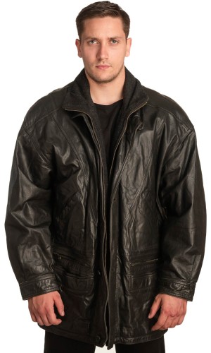 Γνήσιο Ανδρικό Δερμάτινο Μπουφάν – A383