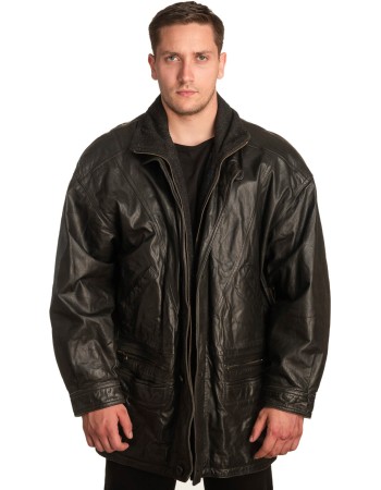Γνήσιο Ανδρικό Δερμάτινο Μπουφάν – A383