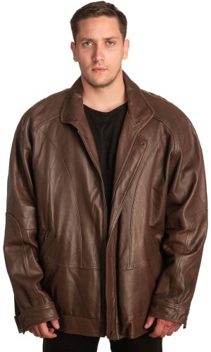  Γνήσιο Ανδρικό Δερμάτινο Μπουφάν - A384