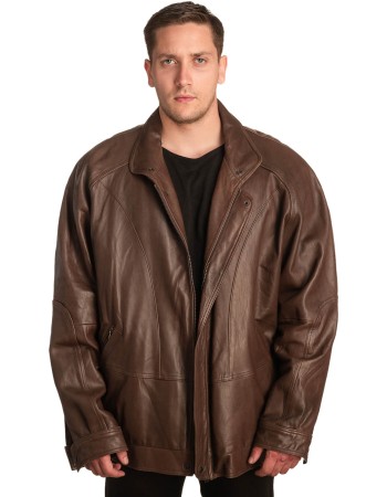  Γνήσιο Ανδρικό Δερμάτινο Μπουφάν - A384