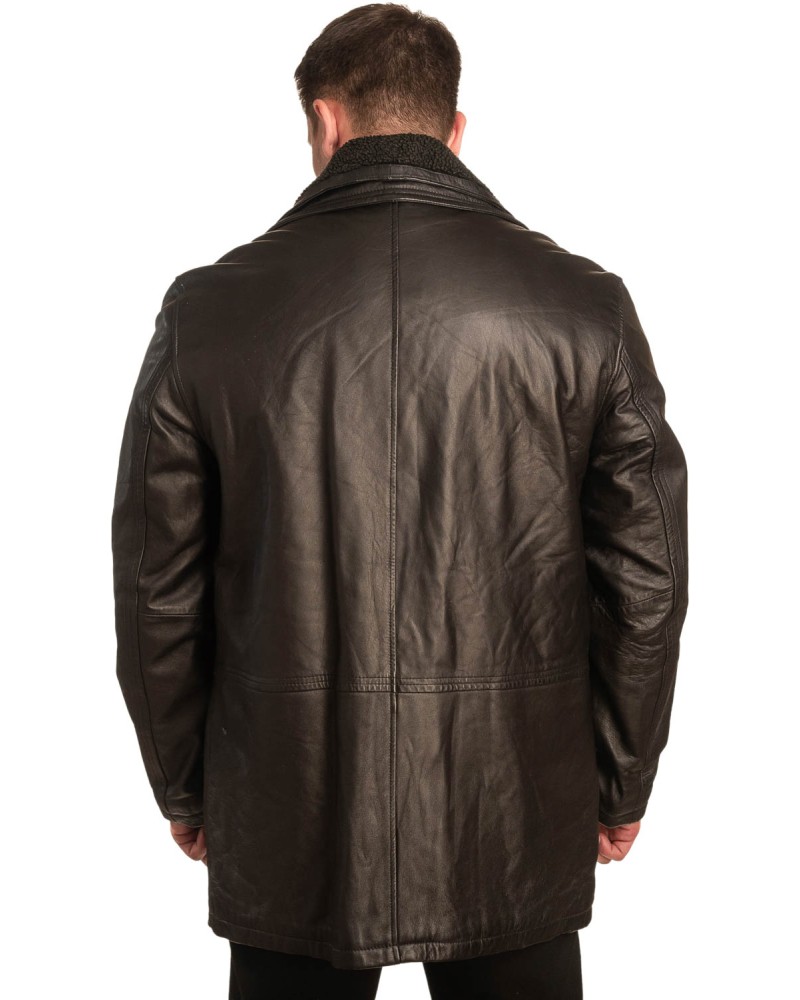  Γνήσιο Ανδρικό Δερμάτινο Μπουφάν - A389