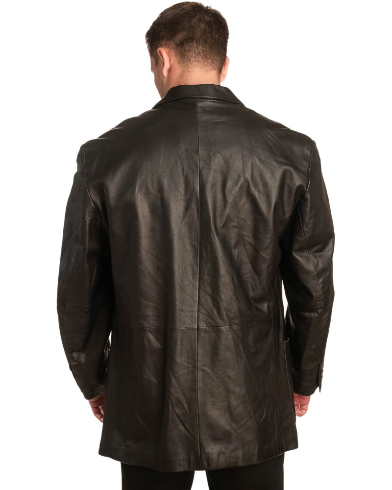  Γνήσιο Ανδρικό Δερμάτινο Μπουφάν - A392