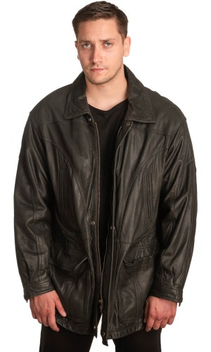 Γνήσιο Ανδρικό Δερμάτινο Μπουφάν – A395
