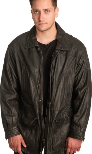Γνήσιο Ανδρικό Δερμάτινο Μπουφάν – A395