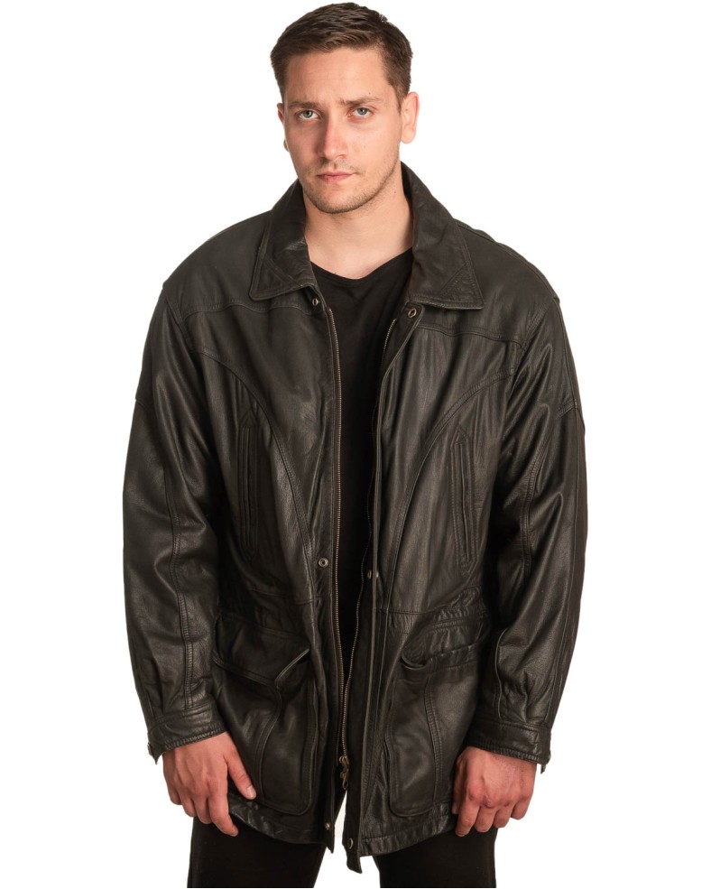 Γνήσιο Ανδρικό Δερμάτινο Μπουφάν – A395
