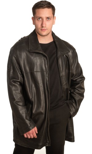  Γνήσιο Ανδρικό Δερμάτινο Μπουφάν - A398