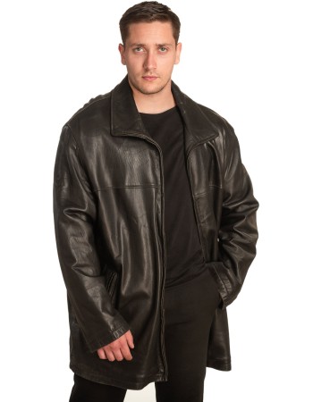  Γνήσιο Ανδρικό Δερμάτινο Μπουφάν - A398