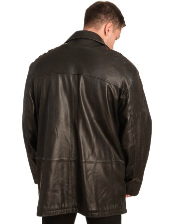  Γνήσιο Ανδρικό Δερμάτινο Μπουφάν - A398