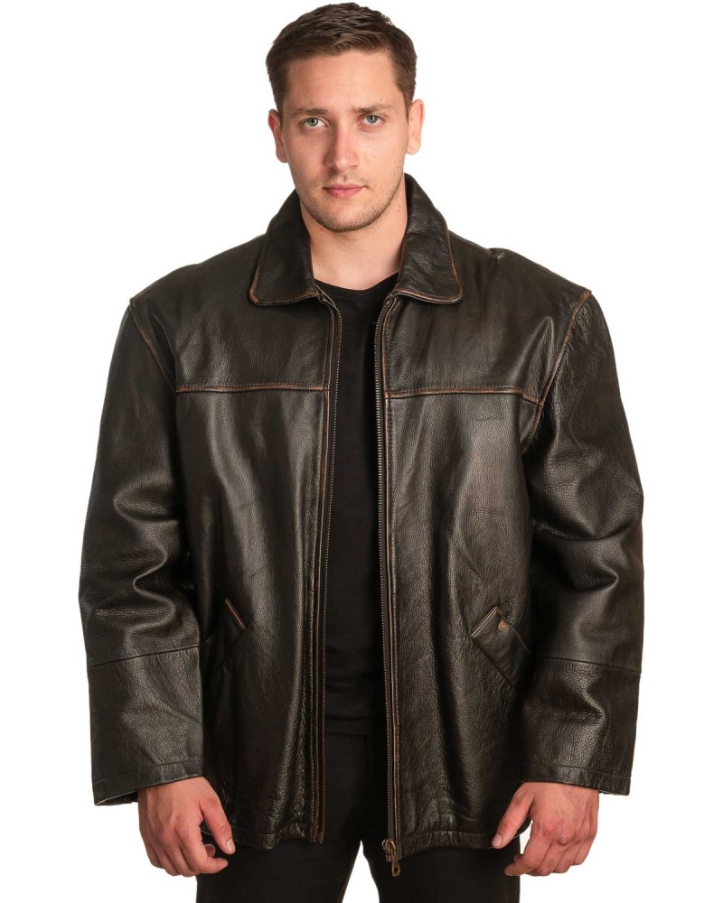 Γνήσιο Ανδρικό Δερμάτινο Μπουφάν – A404