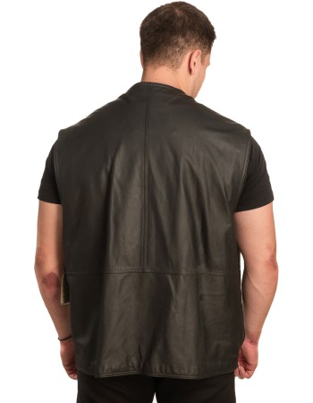 Γνήσιο Ανδρικό Δερμάτινο Γιλέκο - A418