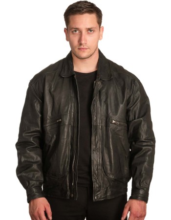 Γνήσιο Ανδρικό Δερμάτινο Μπουφάν – A422