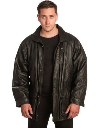 Γνήσιο Ανδρικό Δερμάτινο Μπουφάν – A436
