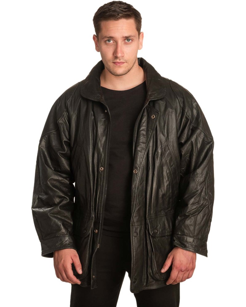 Γνήσιο Ανδρικό Δερμάτινο Μπουφάν – A436