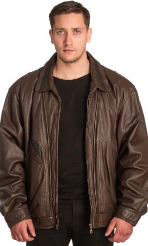 Γνήσιο Ανδρικό Δερμάτινο Μπουφάν – A438