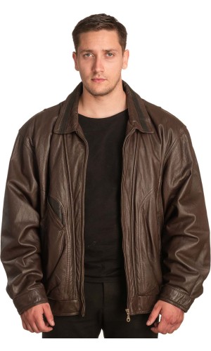 Γνήσιο Ανδρικό Δερμάτινο Μπουφάν – A438