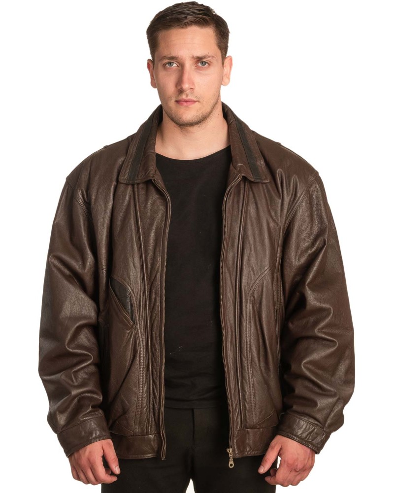 Γνήσιο Ανδρικό Δερμάτινο Μπουφάν – A438