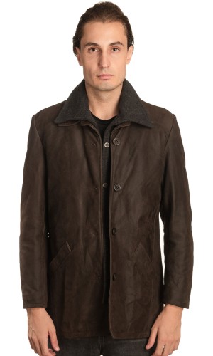 Γνήσιο Ανδρικό Δερμάτινο Μπουφάν – A443