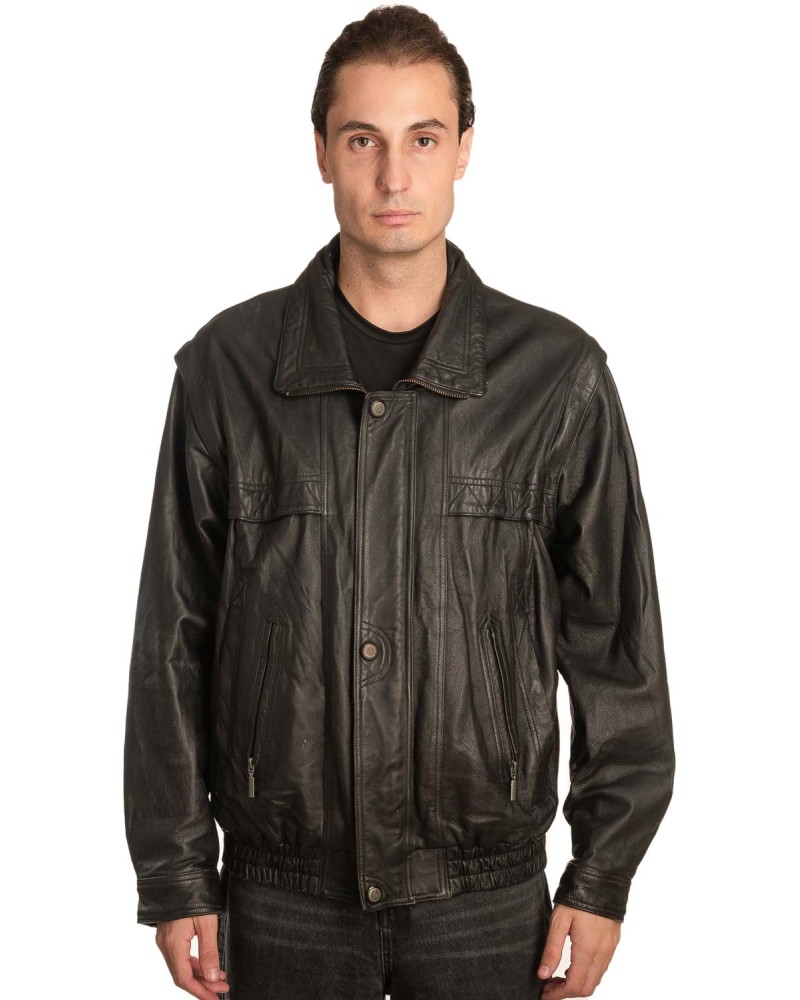 Γνήσιο Ανδρικό Δερμάτινο Μπουφάν – A445