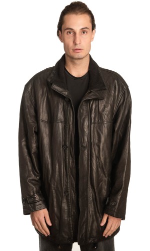  Γνήσιο Ανδρικό Δερμάτινο Μπουφάν - A447