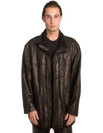  Γνήσιο Ανδρικό Δερμάτινο Μπουφάν - A447