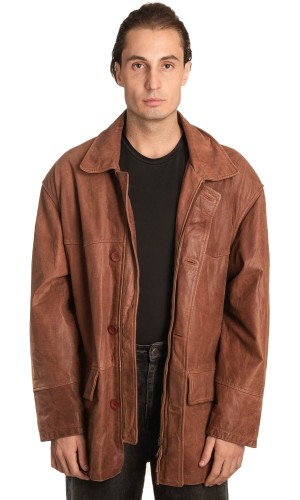 Γνήσιο Ανδρικό Δερμάτινο Μπουφάν – A448