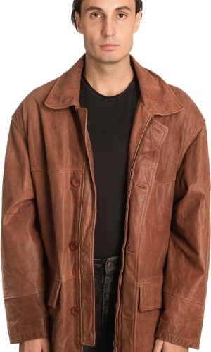 Γνήσιο Ανδρικό Δερμάτινο Μπουφάν – A448