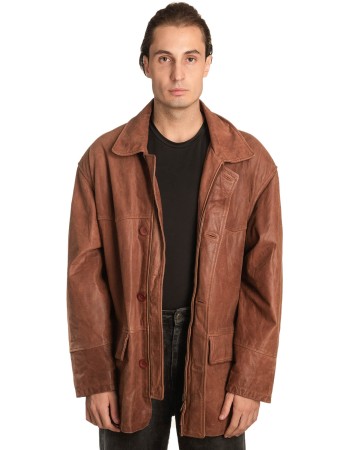 Γνήσιο Ανδρικό Δερμάτινο Μπουφάν – A448