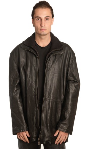  Γνήσιο Ανδρικό Δερμάτινο Μπουφάν - A449