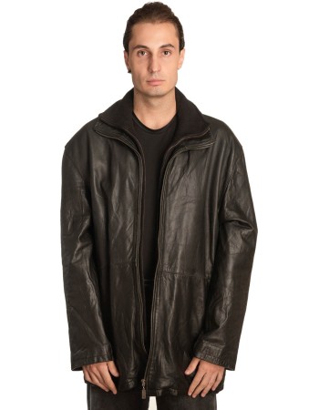 Γνήσιο Ανδρικό Δερμάτινο Μπουφάν - A449