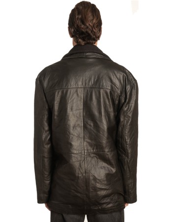  Γνήσιο Ανδρικό Δερμάτινο Μπουφάν - A449