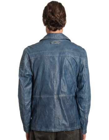  Γνήσιο Ανδρικό Δερμάτινο Μπουφάν - A450