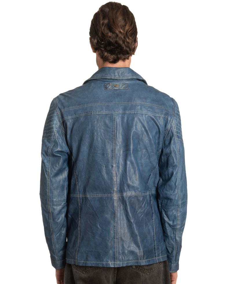  Γνήσιο Ανδρικό Δερμάτινο Μπουφάν - A450