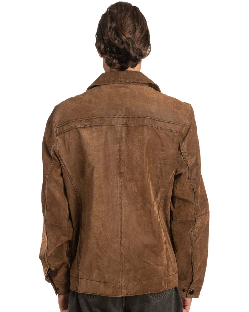 Γνήσιο Ανδρικό Δερμάτινο Μπουφάν – A453