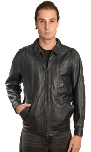 Γνήσιο Ανδρικό Δερμάτινο Μπουφάν – A466