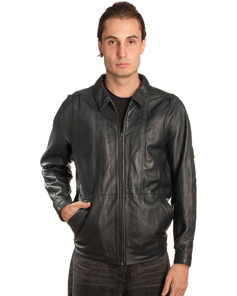 Γνήσιο Ανδρικό Δερμάτινο Μπουφάν – A466