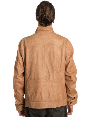  Γνήσιο Ανδρικό Δερμάτινο Μπουφάν - A467