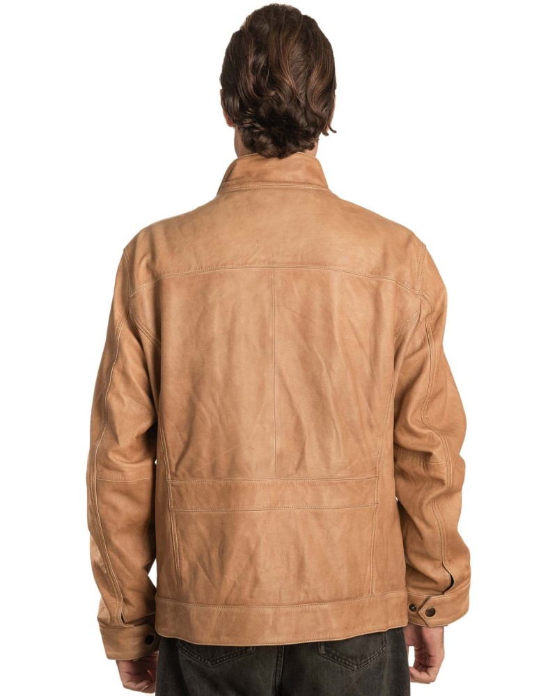  Γνήσιο Ανδρικό Δερμάτινο Μπουφάν - A467