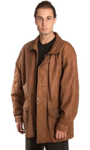 Γνήσιο Ανδρικό Δερμάτινο Μπουφάν – A475