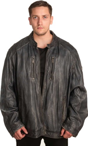  Γνήσιο Ανδρικό Δερμάτινο Μπουφάν - A476